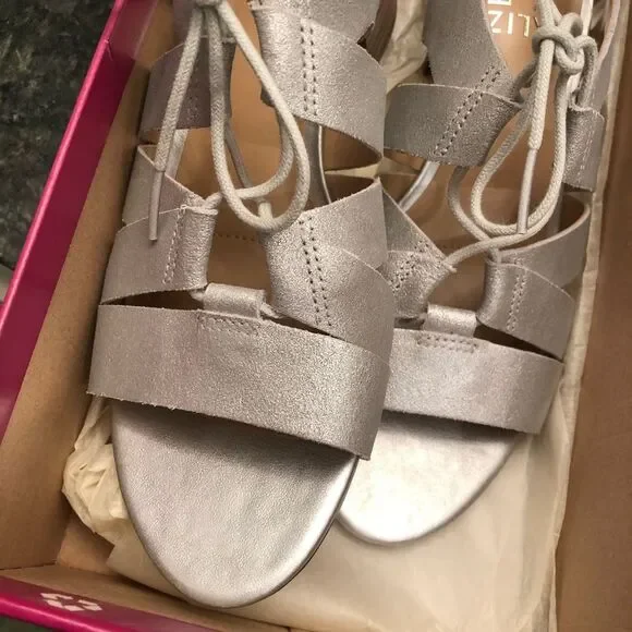 Naturalizer Silver Suede Felicity Gladiator Sandal - Picture 5 of 6